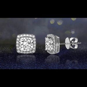 Halo Stud Earrings with Swarovski Elements